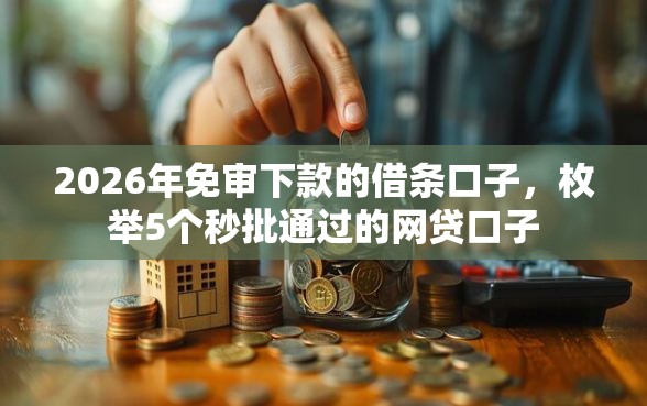 2026年免审下款的借条口子，枚举5个秒批通过的网贷口子