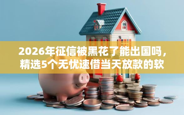 2026年征信被黑花了能出国吗，精选5个无忧速借当天放款的软件