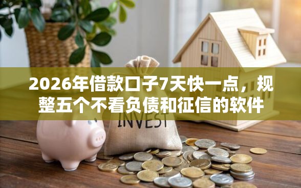 2026年借款口子7天快一点，规整五个不看负债和征信的软件