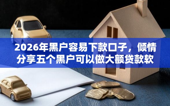 2026年黑户容易下款口子，倾情分享五个黑户可以做大额贷款软件