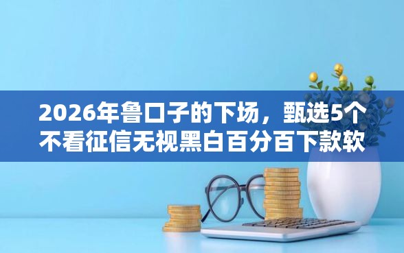 2026年鲁口子的下场，甄选5个不看征信无视黑白百分百下款软件