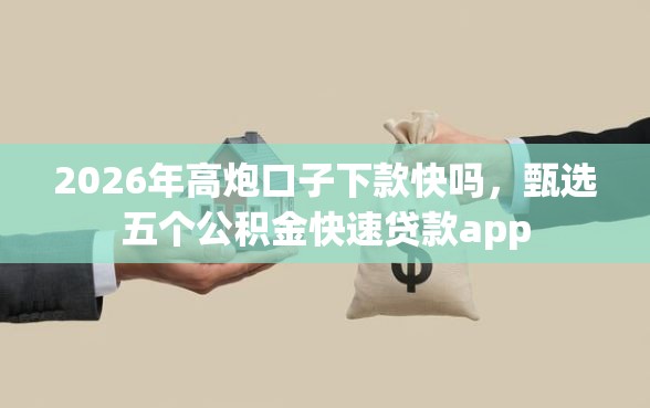 2026年高炮口子下款快吗，甄选五个公积金快速贷款app