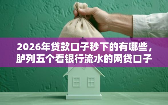 2026年贷款口子秒下的有哪些，胪列五个看银行流水的网贷口子