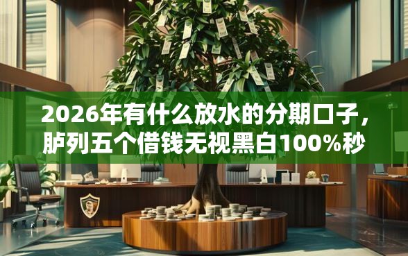 2026年有什么放水的分期口子，胪列五个借钱无视黑白100%秒下软件