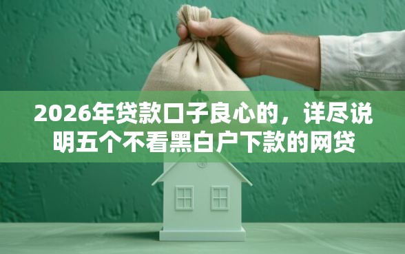 2026年贷款口子良心的，详尽说明五个不看黑白户下款的网贷