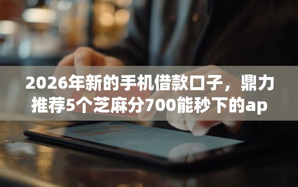 2026年新的手机借款口子，鼎力推荐5个芝麻分700能秒下的app