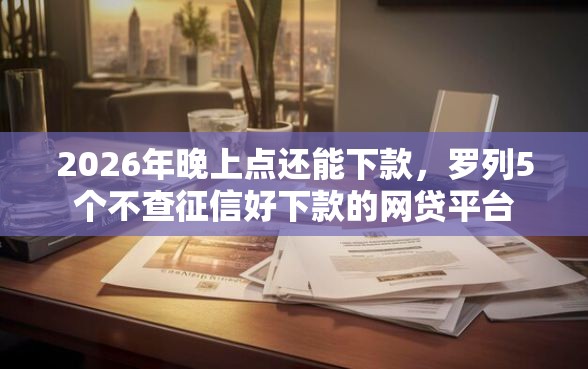 2026年晚上点还能下款，罗列5个不查征信好下款的网贷平台