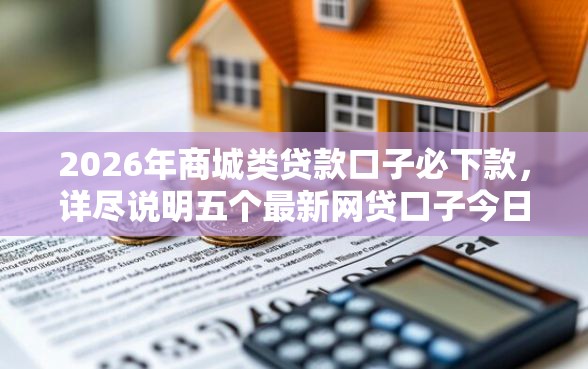 2026年商城类贷款口子必下款，详尽说明五个最新网贷口子今日整理这五个软件