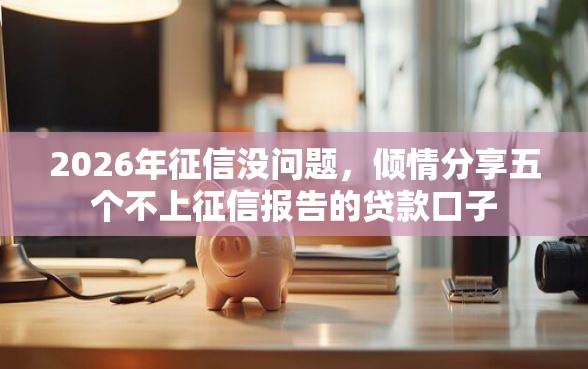 2026年征信没问题，倾情分享五个不上征信报告的贷款口子