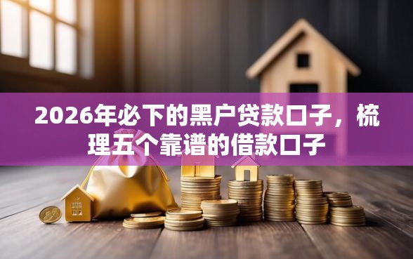 2026年必下的黑户贷款口子，梳理五个靠谱的借款口子