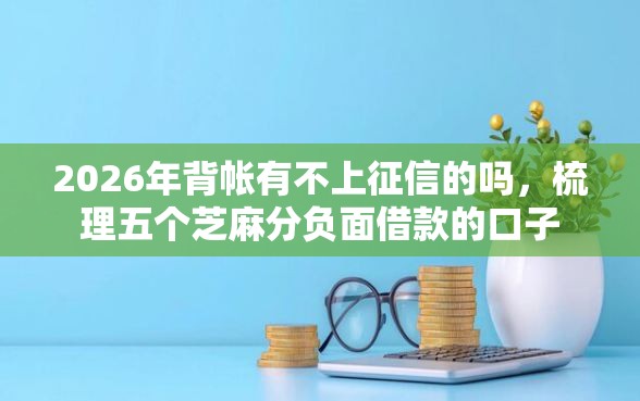 2026年背帐有不上征信的吗，梳理五个芝麻分负面借款的口子
