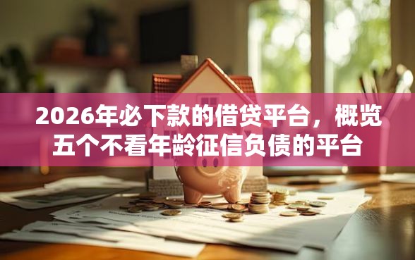 2026年必下款的借贷平台，概览五个不看年龄征信负债的平台