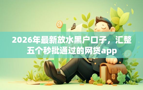 2026年最新放水黑户口子,汇整五个秒批通过的网贷app 2026年最新放水黑户口子,汇整五个秒批通过的网贷app