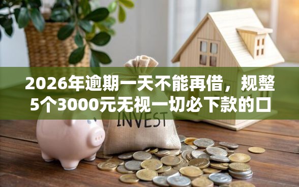 2026年逾期一天不能再借，规整5个3000元无视一切必下款的口子