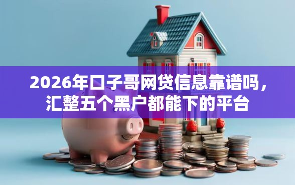 2026年口子哥网贷信息靠谱吗，汇整五个黑户都能下的平台