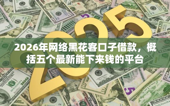 2026年网络黑花客口子借款，概括五个最新能下来钱的平台