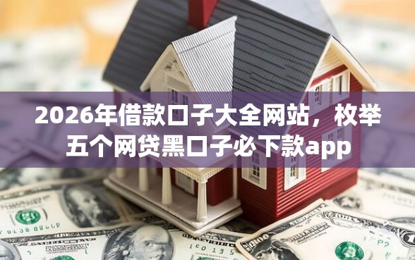 2026年借款口子大全网站，枚举五个网贷黑口子必下款app
