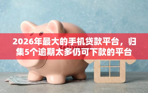 2026年最大的手机贷款平台，归集5个逾期太多仍可下款的平台