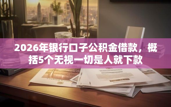 2026年银行口子公积金借款，概括5个无视一切是人就下款