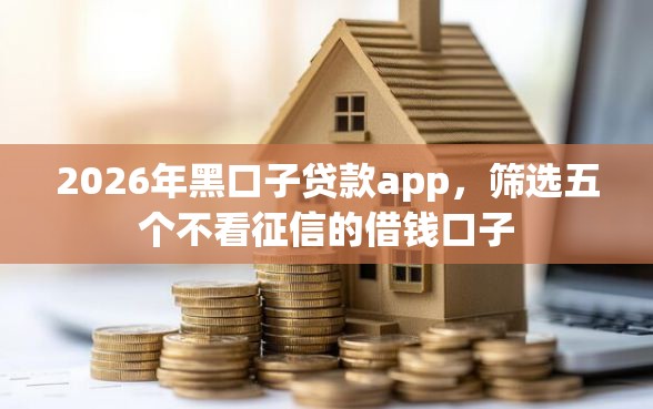 2026年黑口子贷款app，筛选五个不看征信的借钱口子
