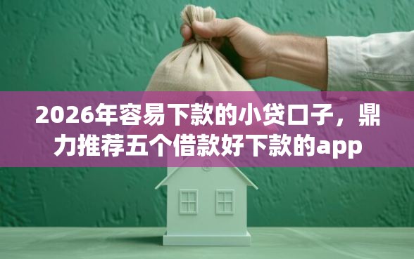2026年容易下款的小贷口子，鼎力推荐五个借款好下款的app