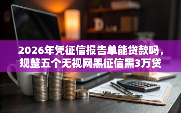 2026年凭征信报告单能贷款吗，规整五个无视网黑征信黑3万贷款
