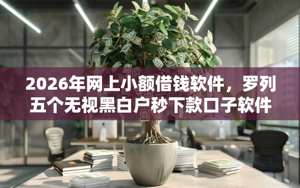 2026年网上小额借钱软件，罗列五个无视黑白户秒下款口子软件
