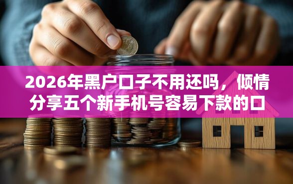 2026年黑户口子不用还吗，倾情分享五个新手机号容易下款的口子