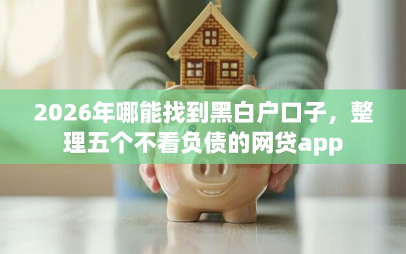 2026年哪能找到黑白户口子，整理五个不看负债的网贷app