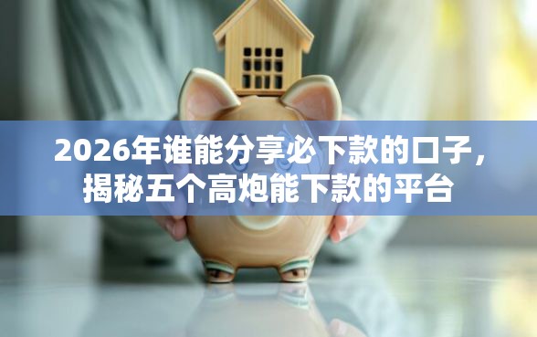 2026年谁能分享必下款的口子，揭秘五个高炮能下款的平台