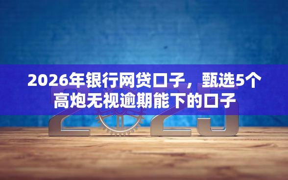 2026年银行网贷口子，甄选5个高炮无视逾期能下的口子