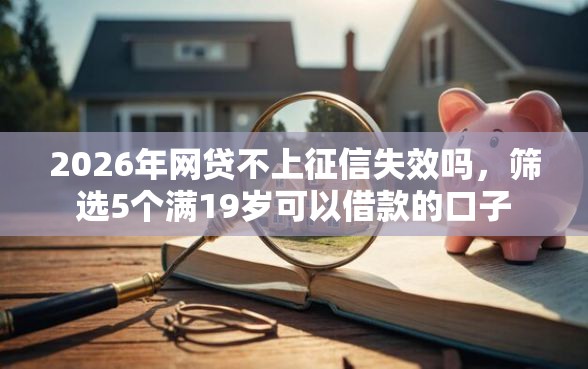 2026年网贷不上征信失效吗，筛选5个满19岁可以借款的口子