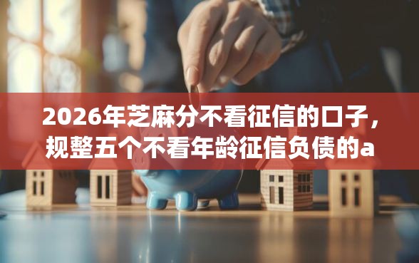 2026年芝麻分不看征信的口子，规整五个不看年龄征信负债的app