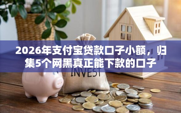 2026年支付宝贷款口子小额，归集5个网黑真正能下款的口子