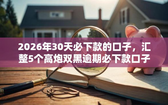 2026年30天必下款的口子，汇整5个高炮双黑逾期必下款口子