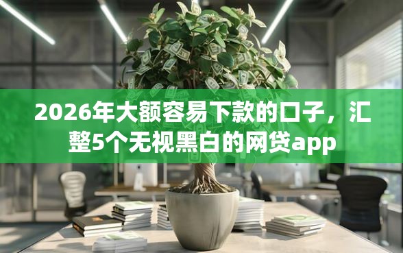 2026年大额容易下款的口子，汇整5个无视黑白的网贷app