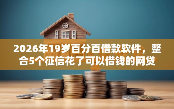 2026年19岁百分百借款软件，整合5个征信花了可以借钱的网贷口子
