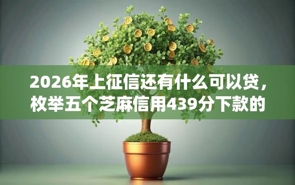 2026年上征信还有什么可以贷，枚举五个芝麻信用439分下款的app