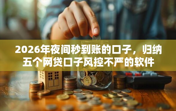 2026年夜间秒到账的口子，归纳五个网贷口子风控不严的软件