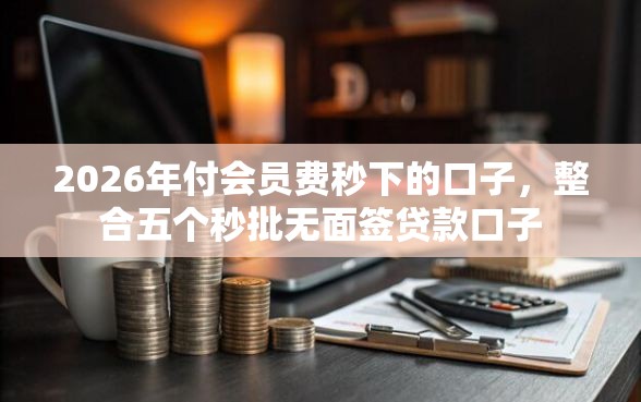 2026年付会员费秒下的口子，整合五个秒批无面签贷款口子