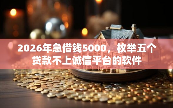 2026年急借钱5000，枚举五个贷款不上诚信平台的软件