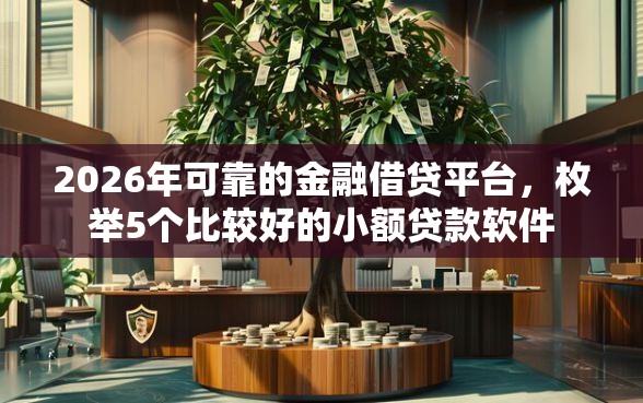 2026年可靠的金融借贷平台，枚举5个比较好的小额贷款软件