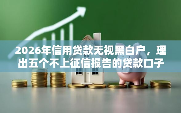 2026年信用贷款无视黑白户,理出五个不上征信报告的贷款口子 2026年信用贷款无视黑白户,理出五个不上征信报告的贷款口子