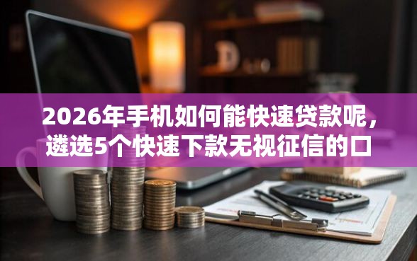 2026年手机如何能快速贷款呢，遴选5个快速下款无视征信的口子