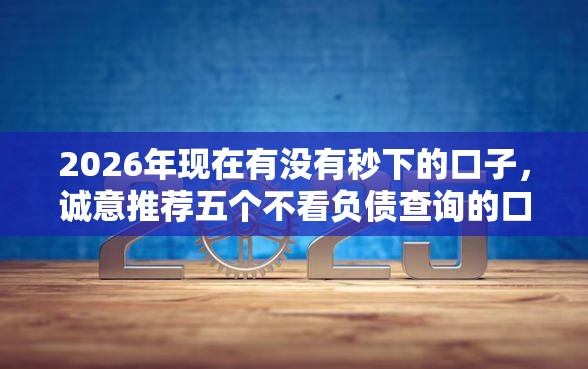 2026年现在有没有秒下的口子，诚意推荐五个不看负债查询的口子
