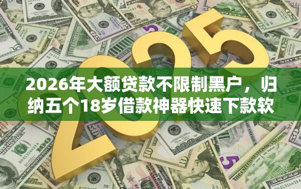 2026年大额贷款不限制黑户，归纳五个18岁借款神器快速下款软件