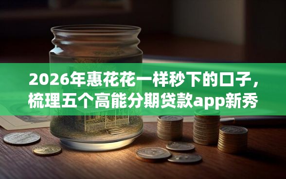 2026年惠花花一样秒下的口子，梳理五个高能分期贷款app新秀