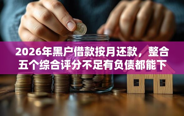 2026年黑户借款按月还款，整合五个综合评分不足有负债都能下款平台