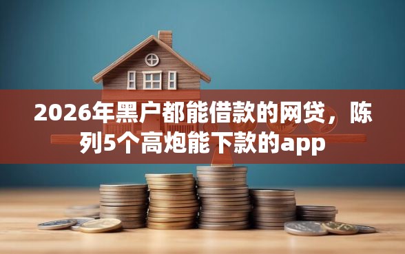 2026年黑户都能借款的网贷，陈列5个高炮能下款的app