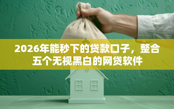 2026年能秒下的贷款口子，整合五个无视黑白的网贷软件